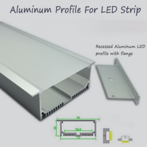 R2U-047 alu led profile anodized aluminium extrusiekanaal led strip lights health profile verlenging levensduur diy verlichting op maat gemaakt profiel
