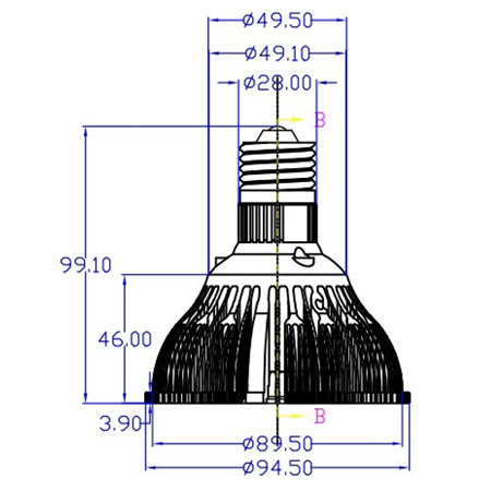 5W Ra 80 Led Spot Lighting PAR30 aluminum alloy , 2800k - 6500K