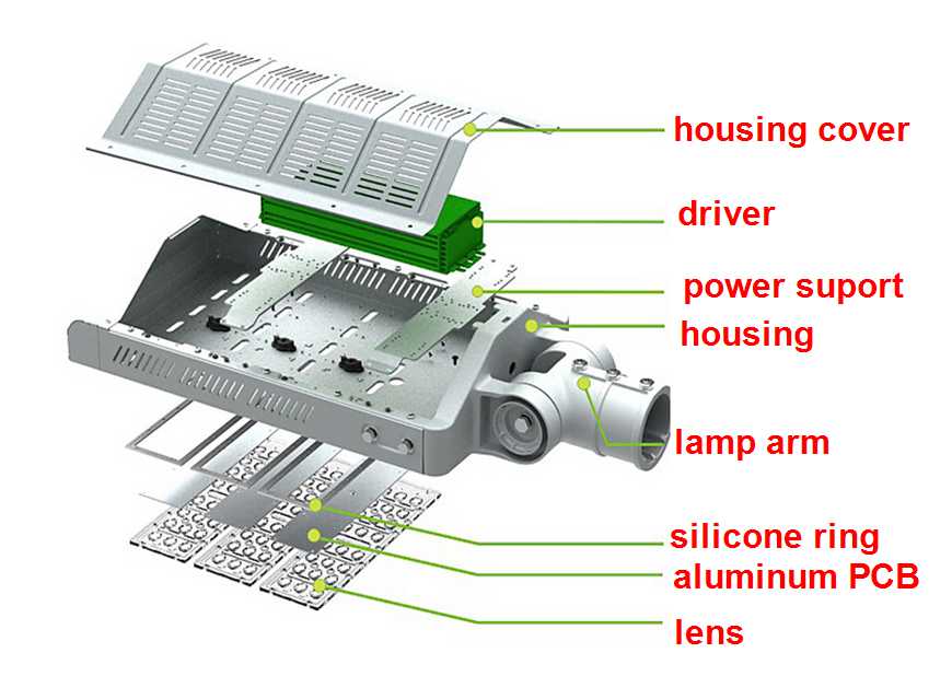 90 Watt Outdoor Led Street Lights Excellent 3D Heat Dissipation